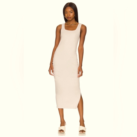 MICHAEL STARS SERENA RIBBED MIDI DRESS NWOT - Picture 2 of 6